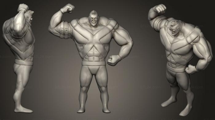 Figurines heroes, monsters and demons (Strong Guy, STKM_1250) 3D models for cnc
